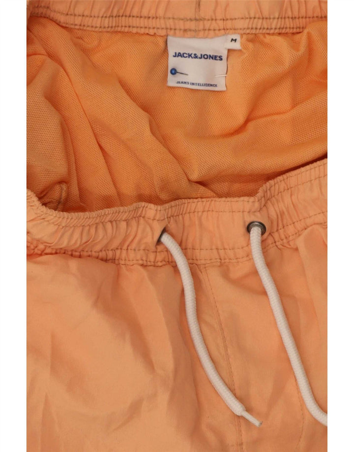 Jack & Jones Mens Graphic Swimming Shorts Medium Orange Polyester
