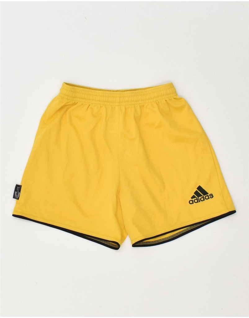 ADIDAS Boys Climalite Sport Shorts 5-6 Years 2XS Yellow Polyester | Vintage Adidas | Thrift | Second-Hand Adidas | Used Clothing | Messina Hembry 