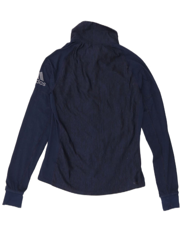 Adidas Womens Graphic Pullover Tracksuit Top UK 8/10 Small Navy Blue