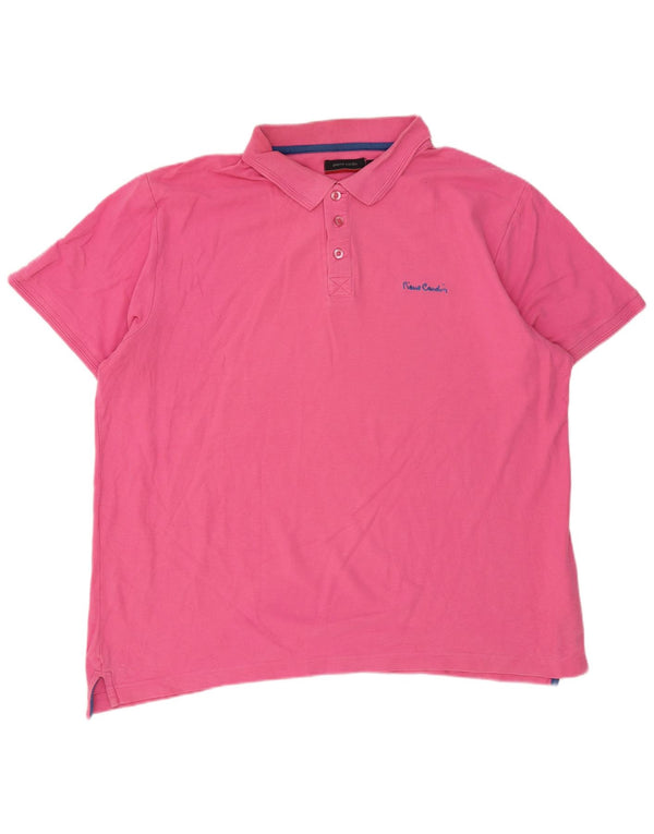 Pierre Cardin Mens Polo Shirt 3XL Pink Cotton