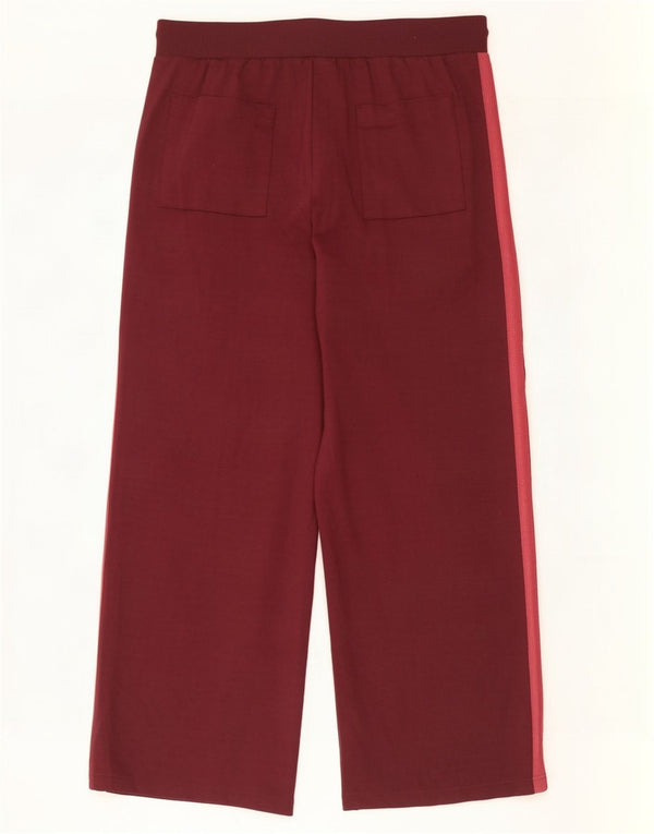 Marks & Spencer Womens Tracksuit Trousers UK 18 XL Burgundy Colourblock