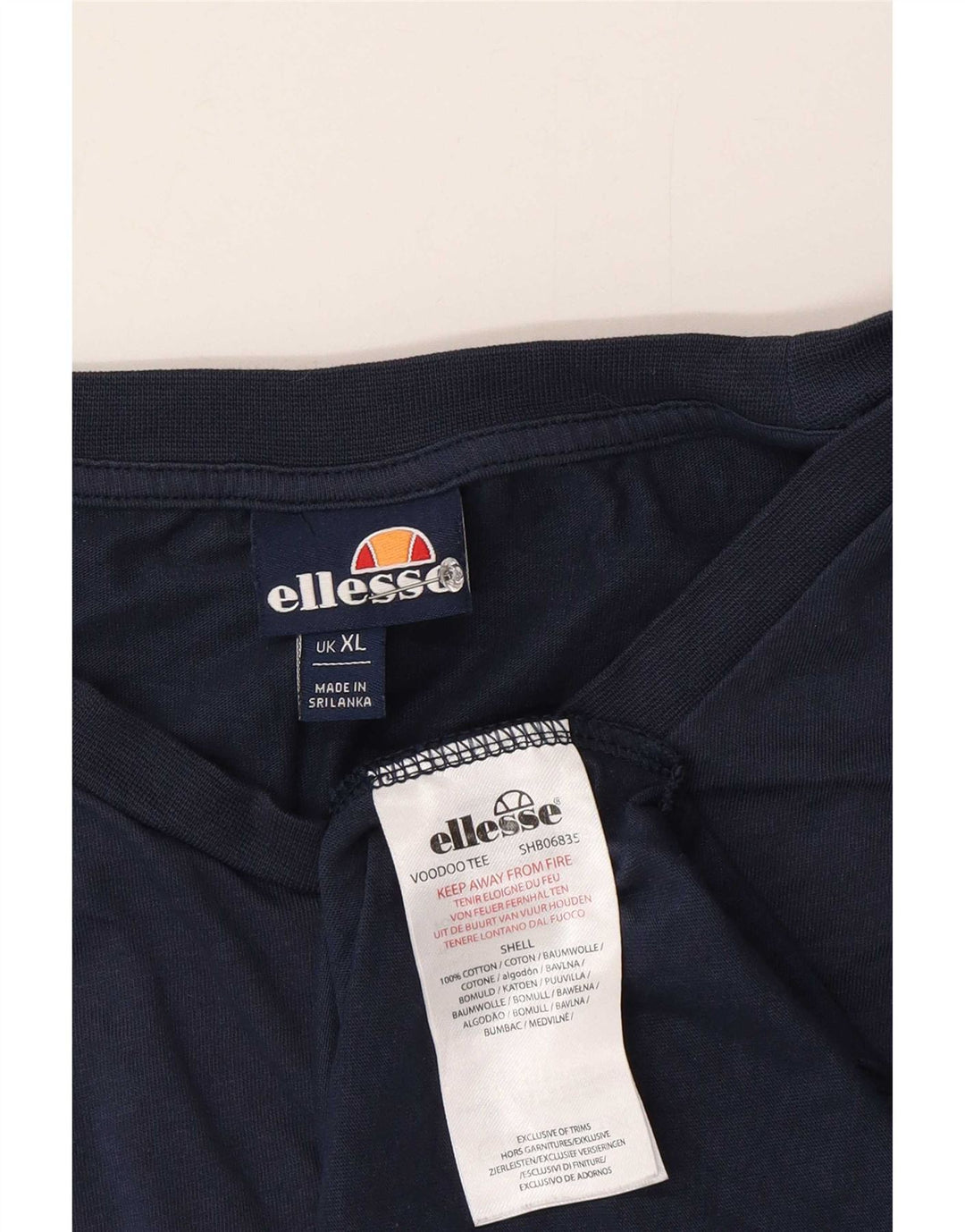 Ellesse Mens Graphic T-Shirt Top XL Blue Cotton