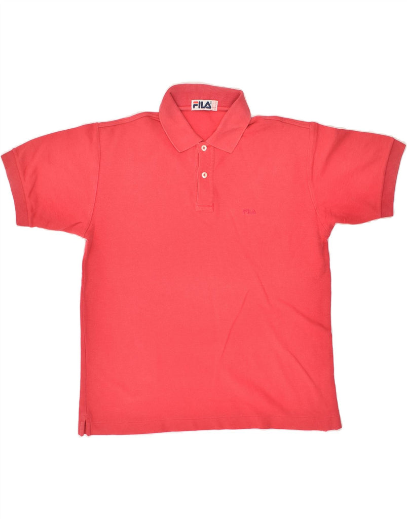 FILA Mens Polo Shirt IT 48 Medium Pink Cotton | Vintage Fila | Thrift | Second-Hand Fila | Used Clothing | Messina Hembry 