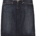 Benetton Womens Denim Skirt IT 44 Medium W32 Navy Blue Cotton