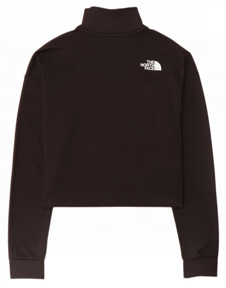 The North Face Womens Crop Graphic Pullover Tracksuit Top UK 10 Small Black