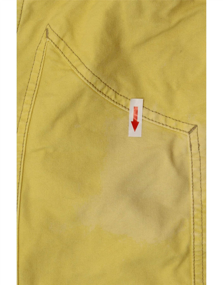 Jeckerson Mens Bermuda Shorts W34 Large Yellow Cotton