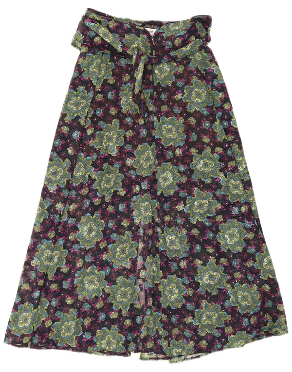La Madeleine Womens High Waist Wrap Skirt Medium W14 Multicoloured Floral