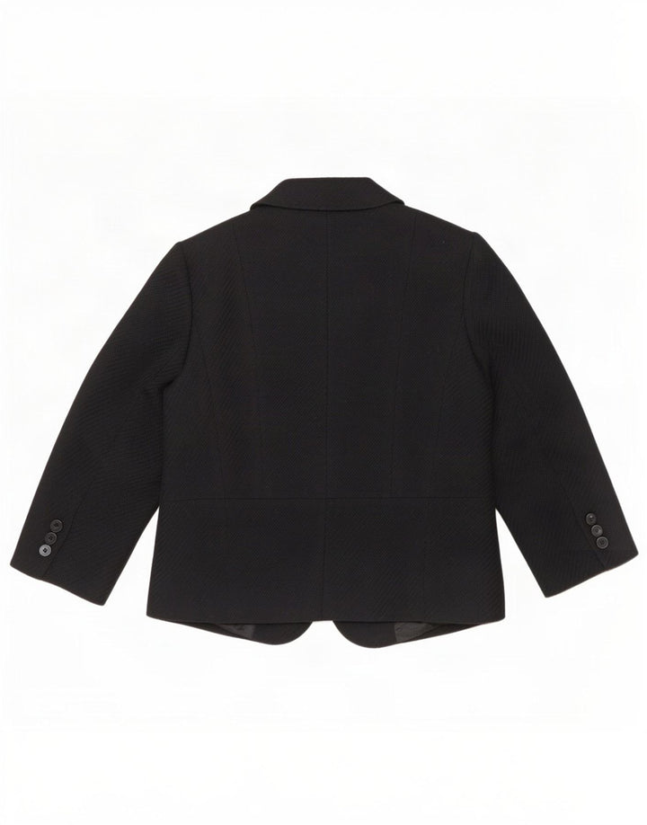 Marks & Spencer Womens 3/4 Sleeve 5 Button Blazer Jacket UK 16 Large Black