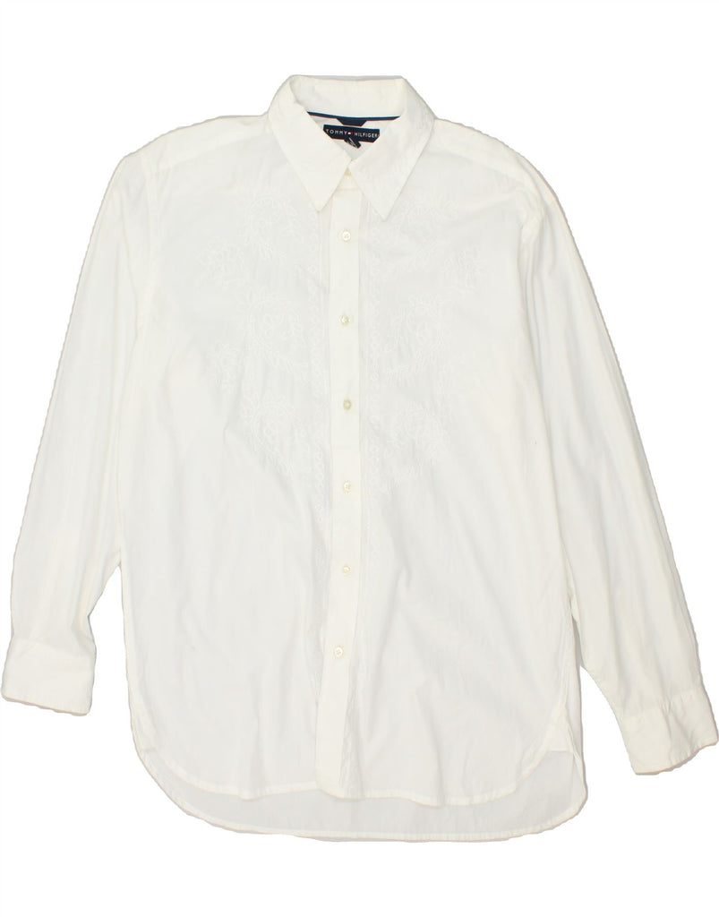 TOMMY HILFIGER Mens Shirt Large White Cotton | Vintage Tommy Hilfiger | Thrift | Second-Hand Tommy Hilfiger | Used Clothing | Messina Hembry 