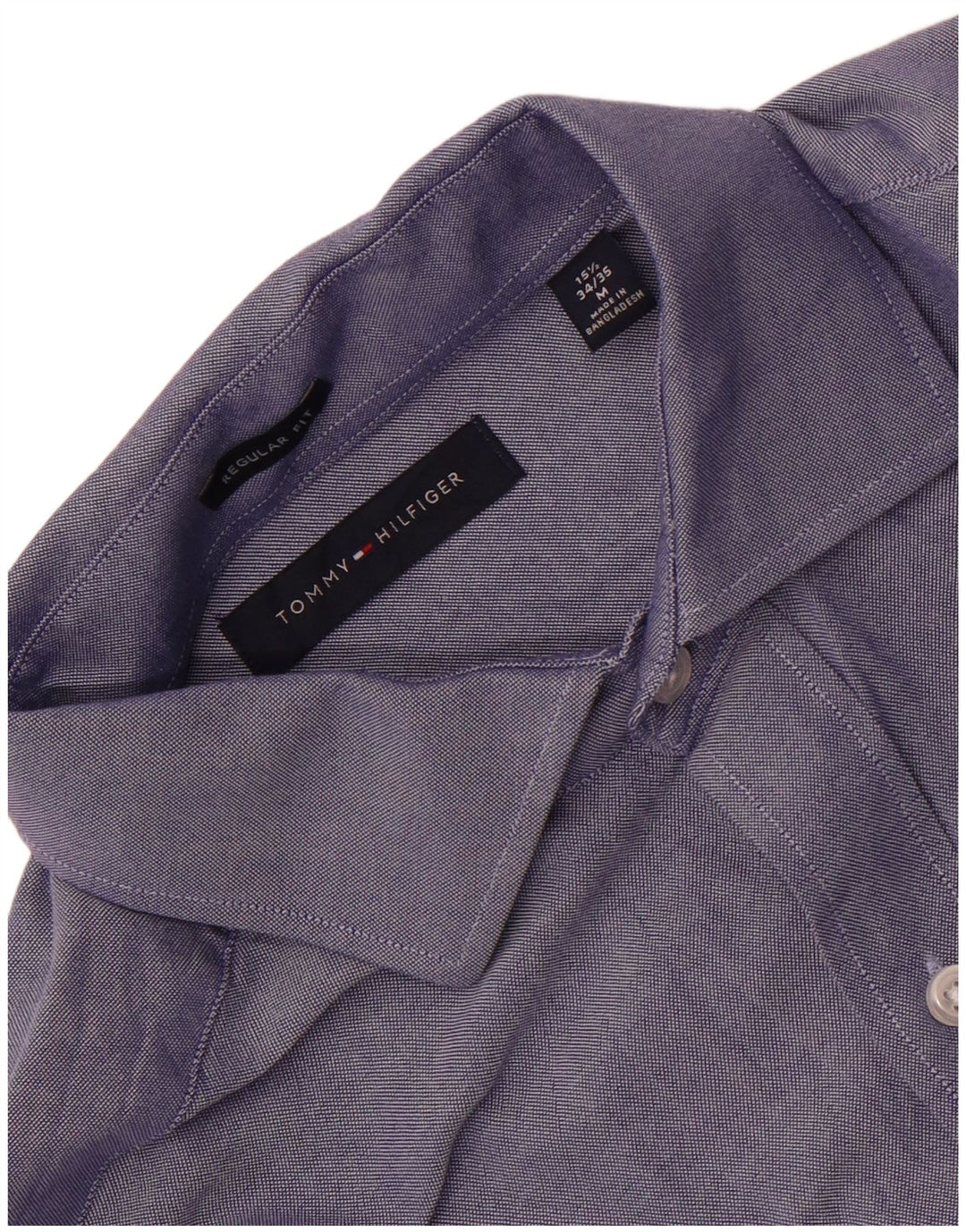 Tommy Hilfiger Mens Regular Fit Shirt Size 15 1/2 Medium Blue