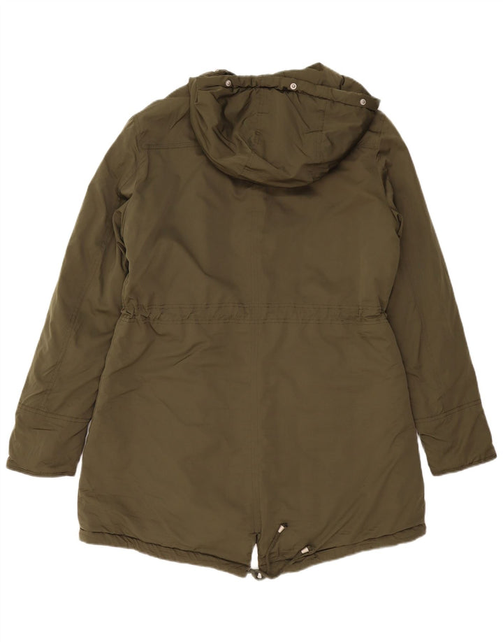 Champion Womens Hooded Parka Jacket UK 18 XL Khaki Polyester