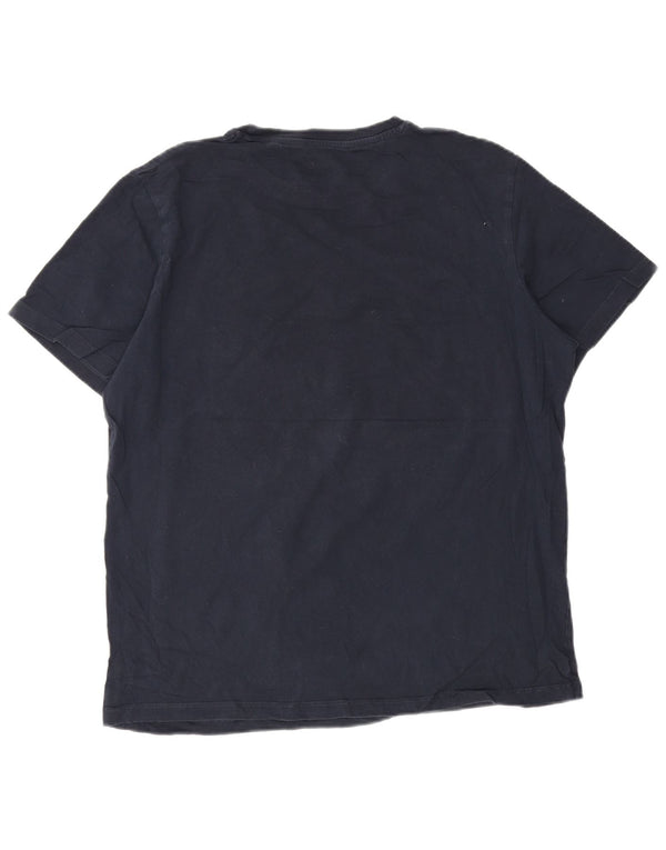 Jack & Jones Mens Graphic T-Shirt Top 2XL Navy Blue