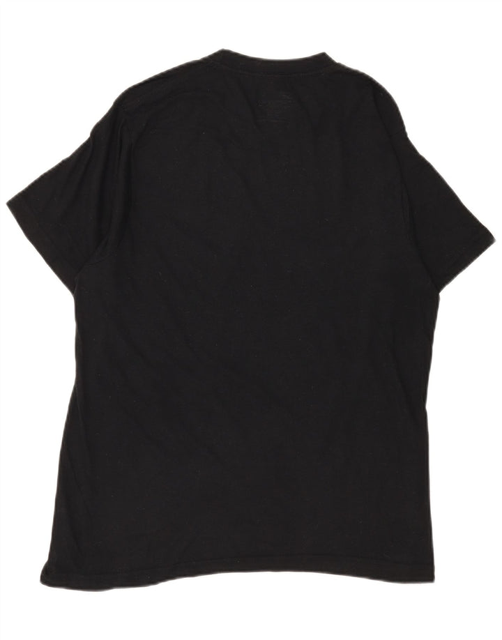 REEBOK Womens T-Shirt Top UK 16 Large Black Cotton