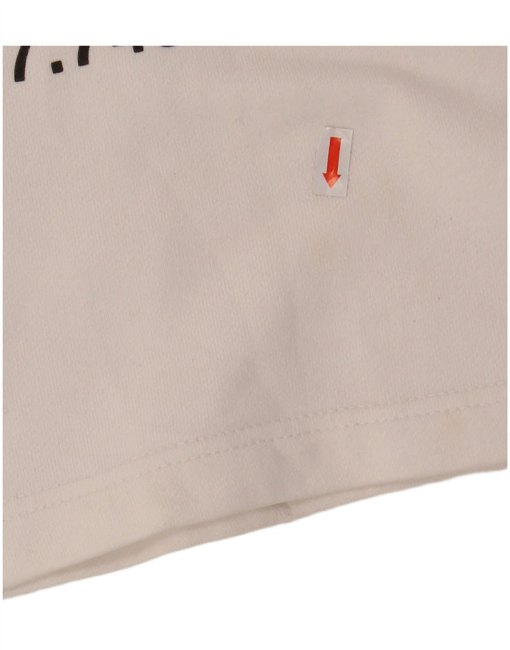 THE NORTH FACE Womens Oversized Graphic Crop Hoodie Jumper UK 6 XS White