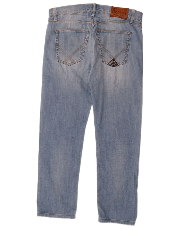 Roy Rogers Mens Straight Jeans W34 L30 Blue Cotton