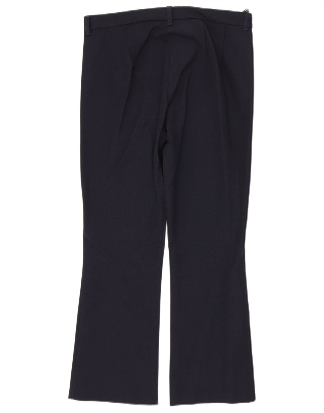 MAX MARA Womens Bootcut Suit Trousers UK 4 XS W26 L25  Navy Blue Cotton