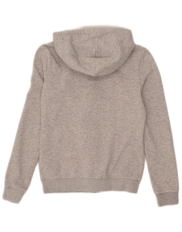 Puma Womens Zip Hoodie Sweater UK 6 XS Grey Cotton