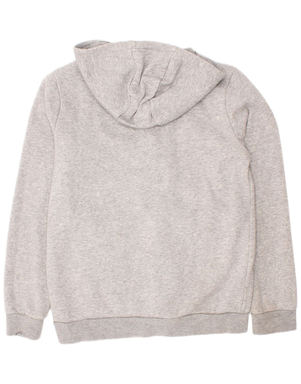Adidas Boys Zip Hoodie Sweater 11-12 Years Grey Flecked Cotton