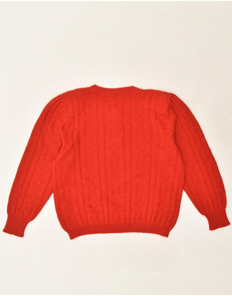 VINTAGE Womens Crew Neck Jumper Sweater UK 16 Large Red | Vintage Vintage | Thrift | Second-Hand Vintage | Used Clothing | Messina Hembry 