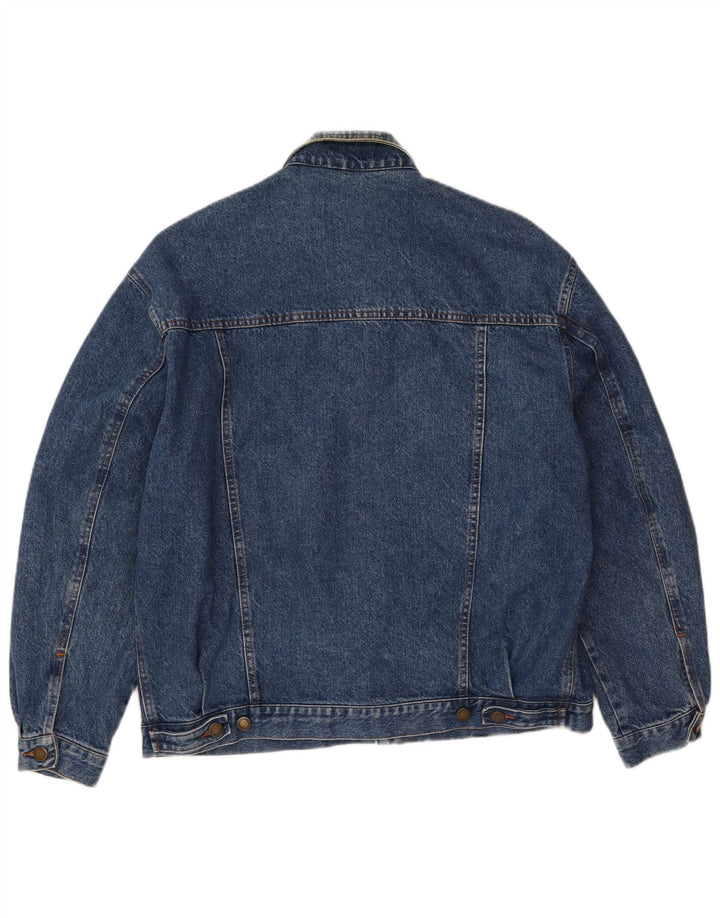 River Mens Denim Jacket UK 42 XL Blue