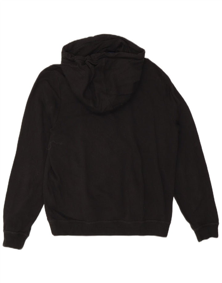 Nike Womens Hoodie Jumper UK 12 Medium Black Cotton