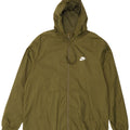NIKE Mens Hooded Rain Jacket UK 42 XL Khaki Nylon