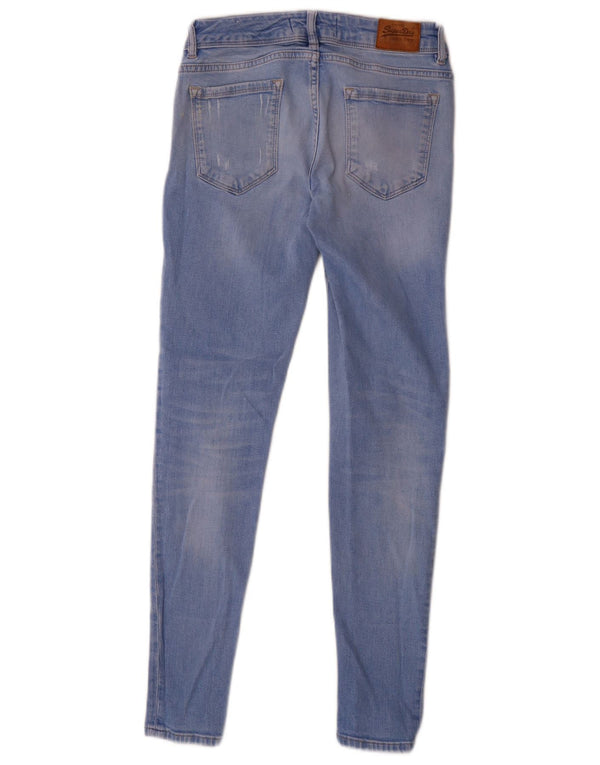 Superdry Womens Cassie Skinny Jeans W27 L30 Blue Cotton