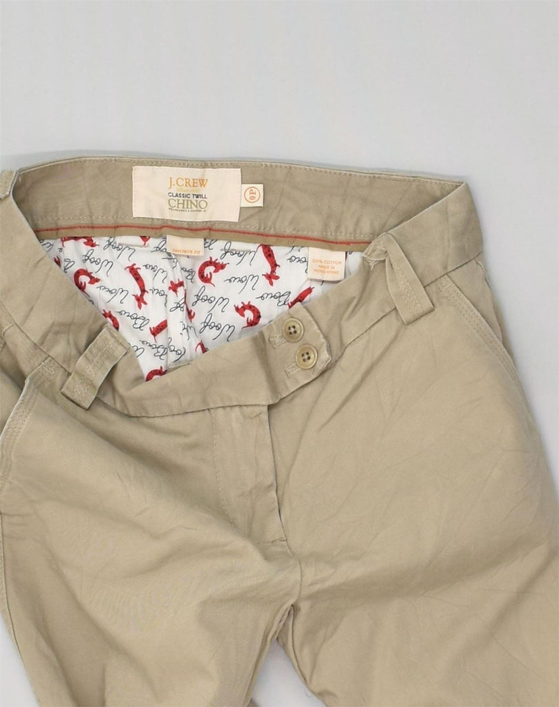 J. CREW Womens Favorite Fit Straight Chino Trousers US 0 XS W30 L30 Beige | Vintage J. Crew | Thrift | Second-Hand J. Crew | Used Clothing | Messina Hembry 