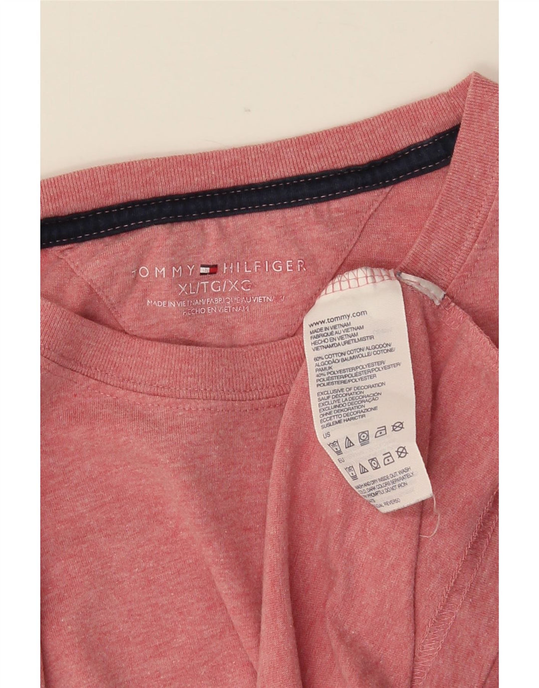 TOMMY HILFIGER Mens T-Shirt Top XL Red Cotton