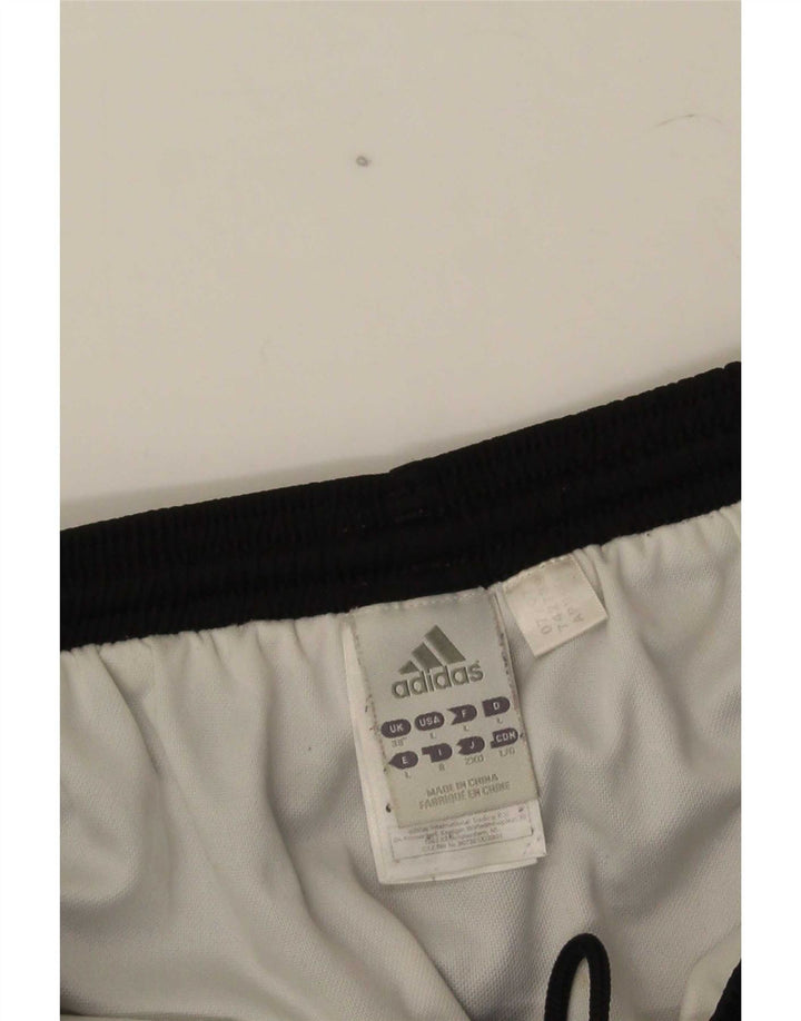 Adidas Mens Climalite Sport Shorts Large  Black Striped Polyester