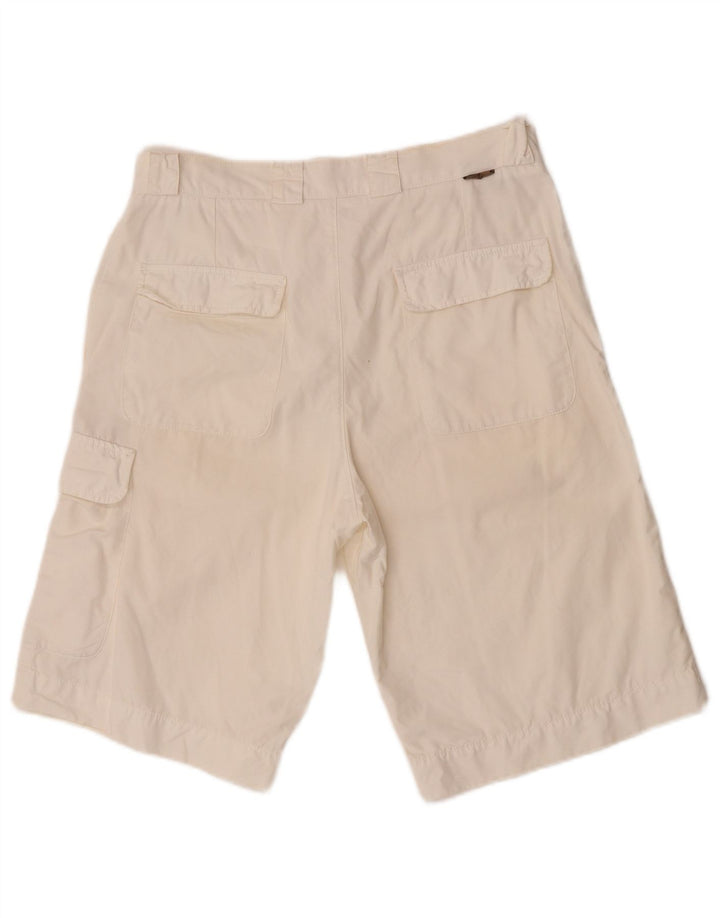 Lacoste Mens Cargo Shorts Size 40 Medium W32  White Cotton