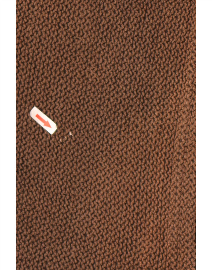 Weird Fish Mens Zip Neck Sweatshirt Jumper Medium Brown
