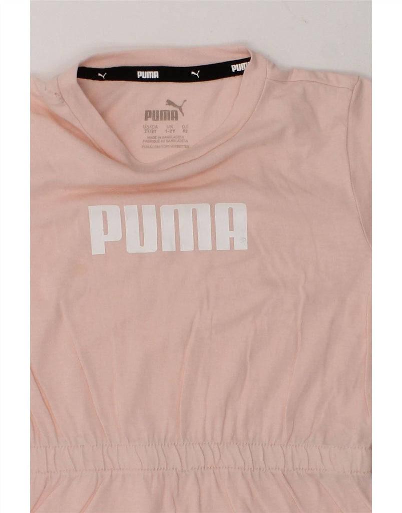 PUMA Baby Girls Graphic T-Shirt Dress 18-24 Months Pink Cotton | Vintage Puma | Thrift | Second-Hand Puma | Used Clothing | Messina Hembry 