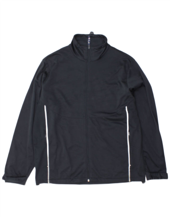 BASIC Mens Tracksuit Top Jacket XL Navy Blue Polyester