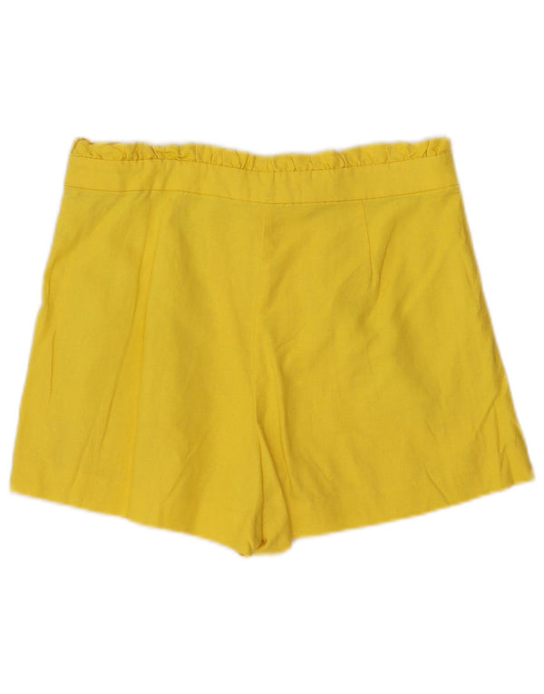 J. Crew Womens High Waist Casual Shorts US 4 Small W29  Yellow Linen