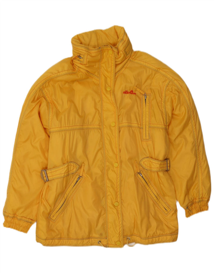 Ellesse Womens Oversized Hooded Windbreaker Jacket UK 12 Medium Yellow