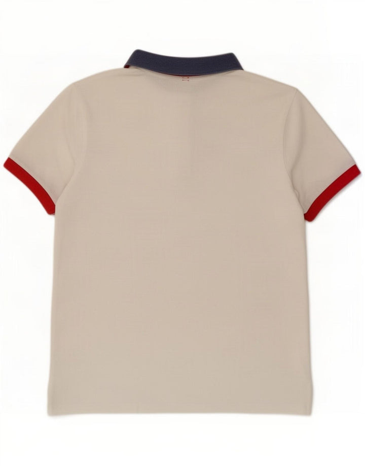 Sun68 Mens Polo Shirt Medium White Colourblock Cotton