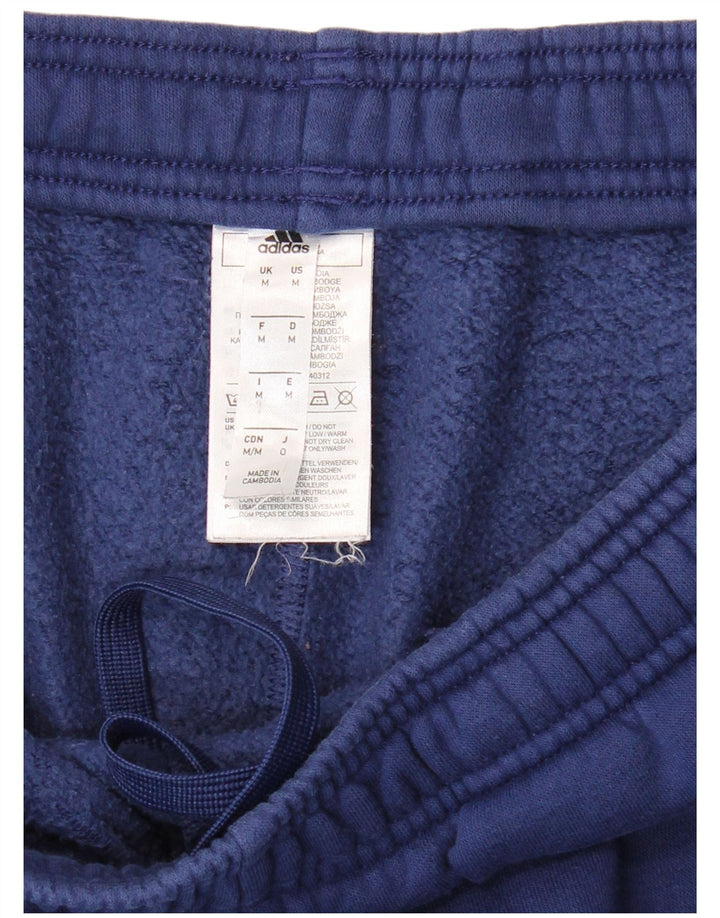 ADIDAS Mens Tracksuit Trousers Joggers Medium  Navy Blue Cotton