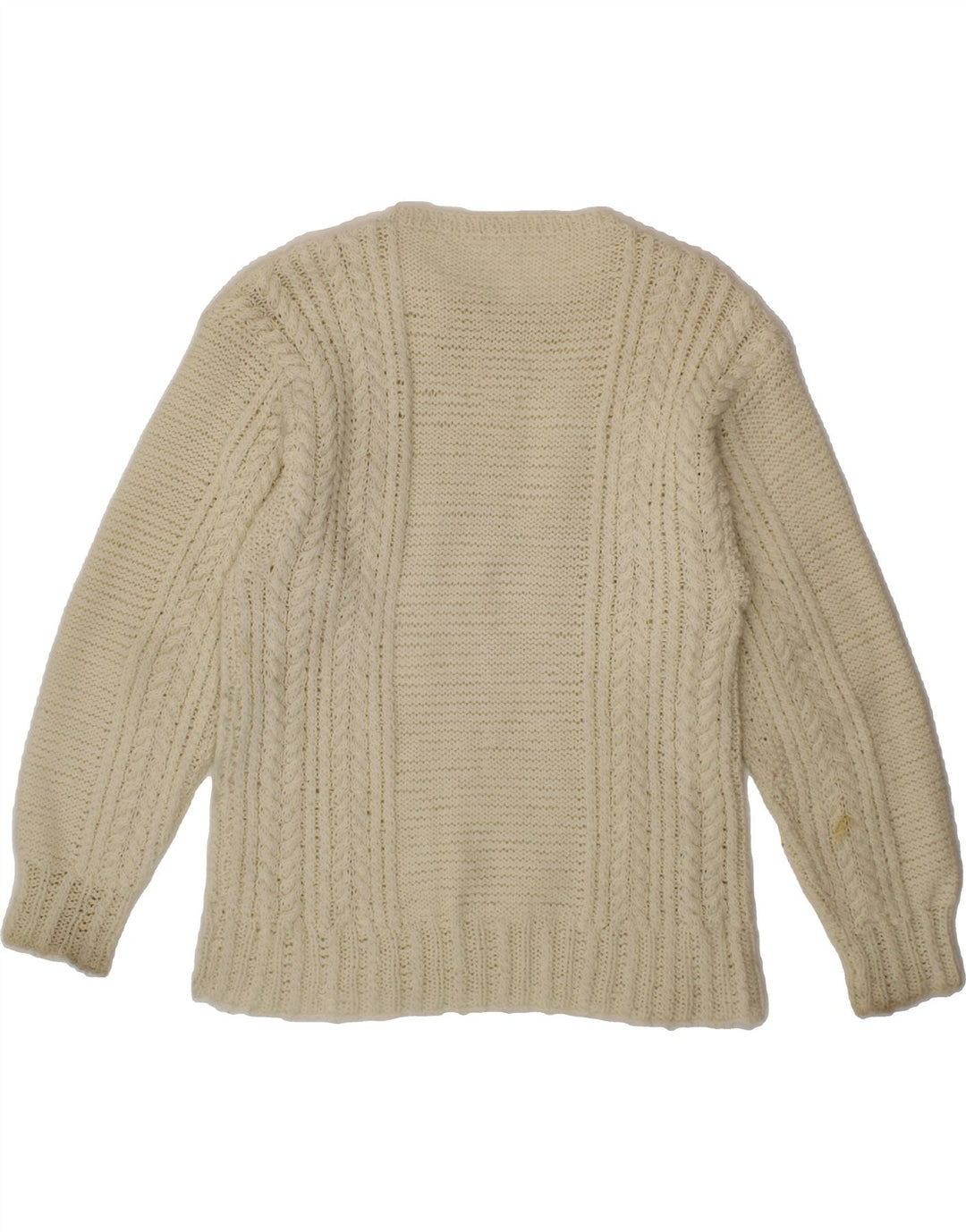 VINTAGE Womens Boat Neck Jumper Sweater UK 12 Medium Off White Vintage Vintage and Second-Hand Vintage from Messina Hembry 