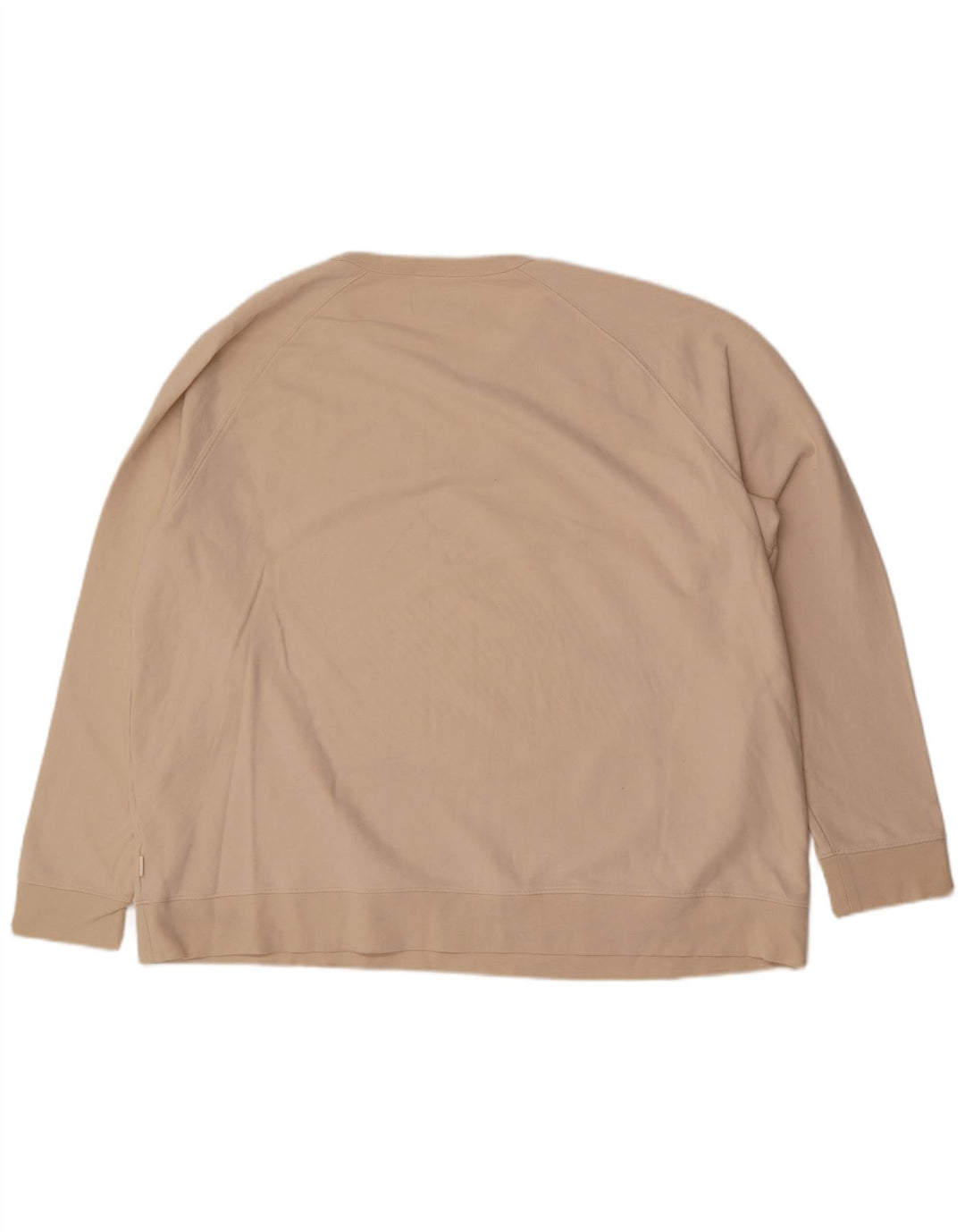 Marks & Spencer Womens Sweatshirt Jumper UK 22 3XL Beige Cotton