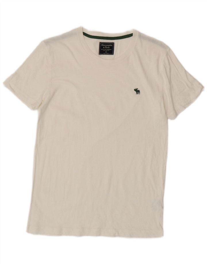ABERCROMBIE & FITCH Mens T-Shirt Top XS White Cotton