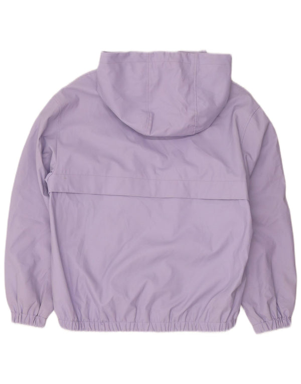 Zara Girls Hooded Rain Jacket 13-14 Years Purple Polyethylene