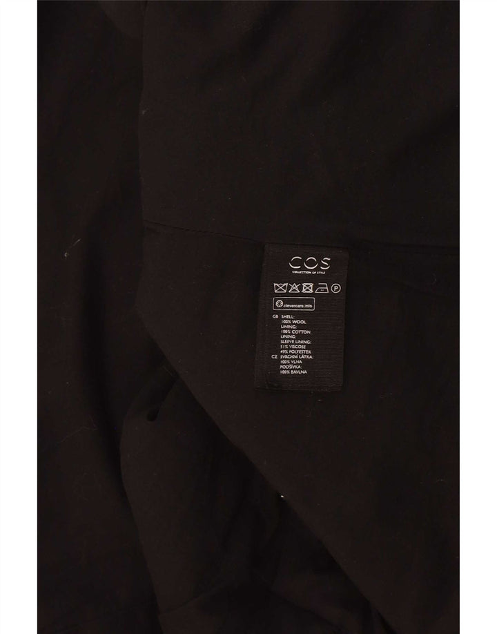 Cos Womens Oversized Overcoat EU 36 Small Black Wool