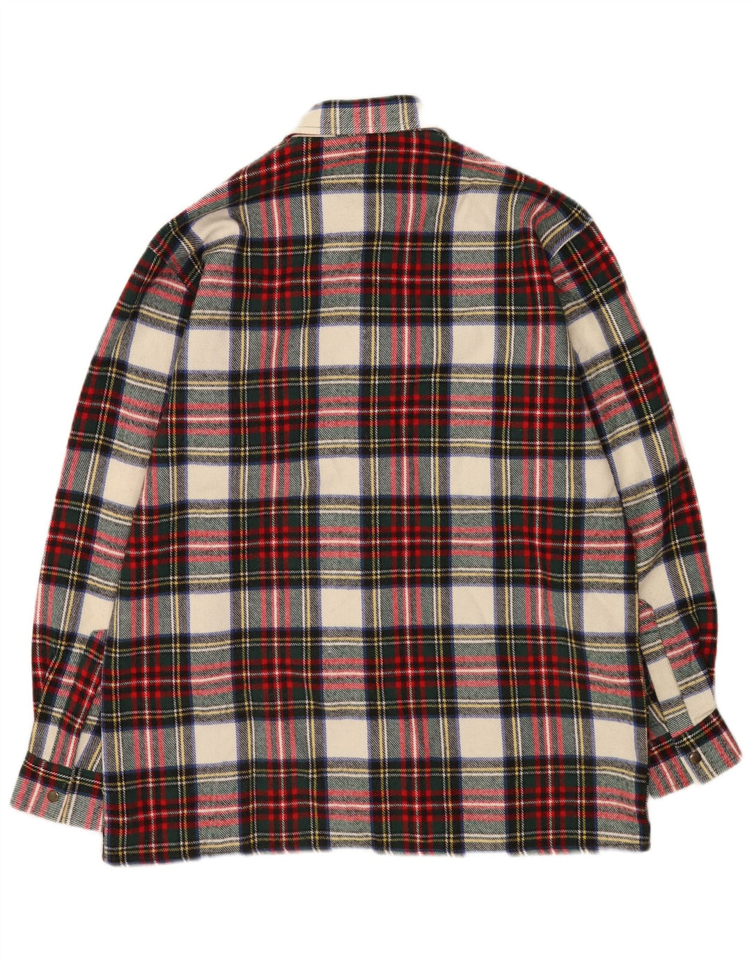 Vintage Mens Flannel Shirt Size 39/40 Medium Red Check Wool