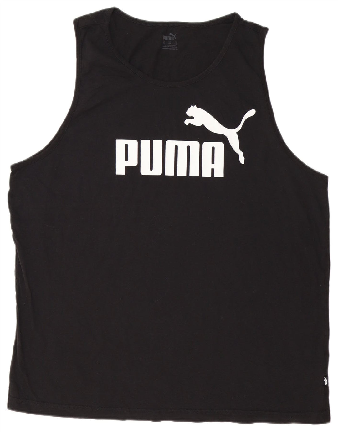PUMA Mens Graphic Vest Top 2XL Black Cotton