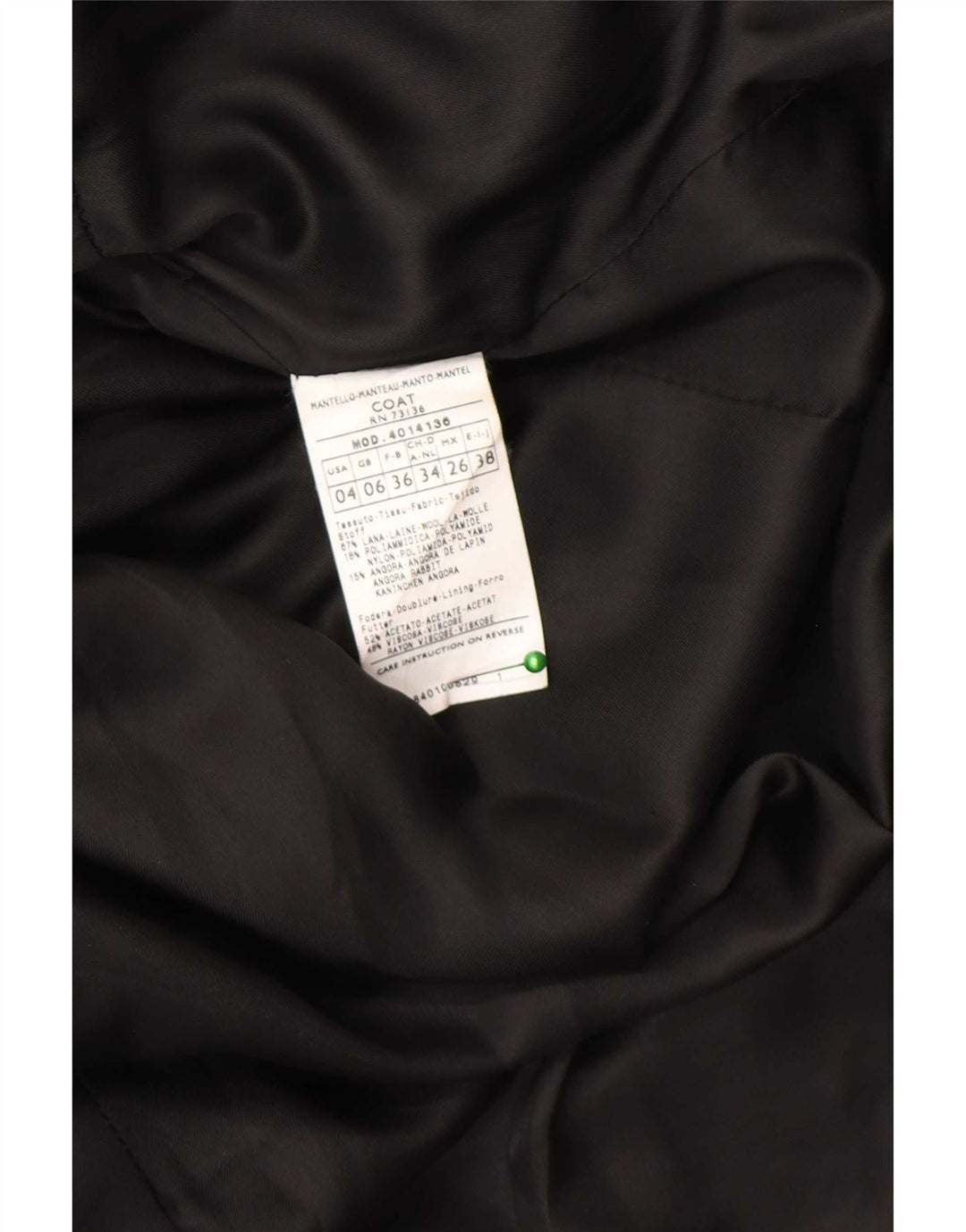 Max & Co. Womens Overcoat UK 6 XS Black Wool