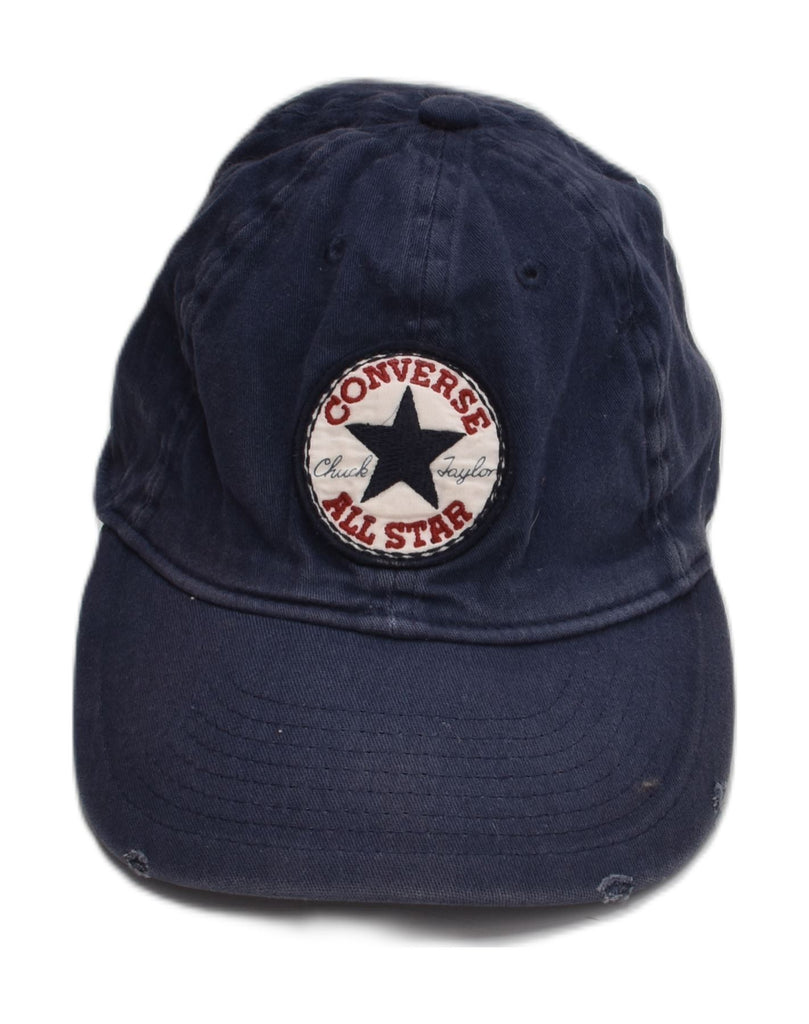 CONVERSE Boys Graphic Baseball Cap Size 21 Navy Blue Cotton | Vintage Converse | Thrift | Second-Hand Converse | Used Clothing | Messina Hembry 