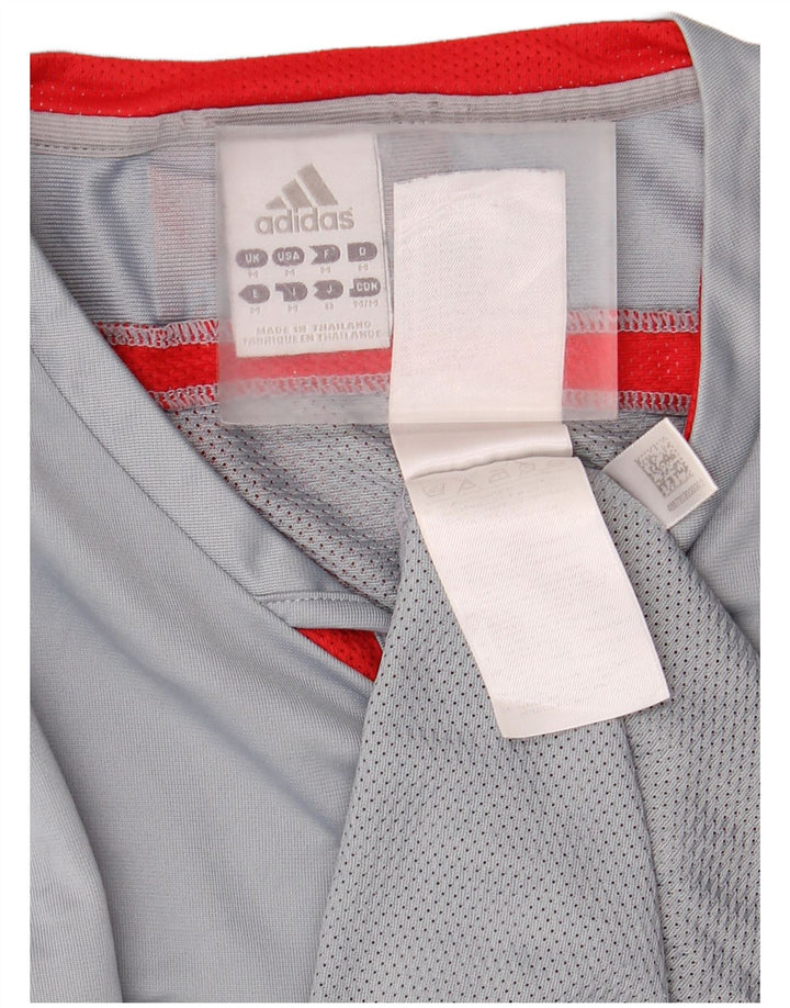 Adidas Mens Climacool T-Shirt Top Medium Grey Colourblock Polyester