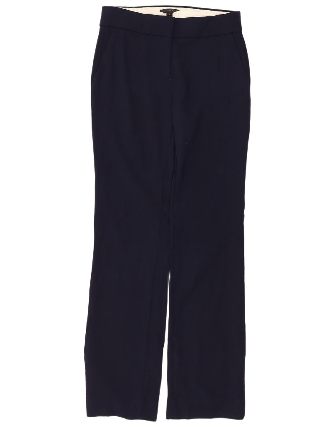 J. Crew Womens Straight Chino Trousers US 2 XS W28 L32 Navy Blue Polyester