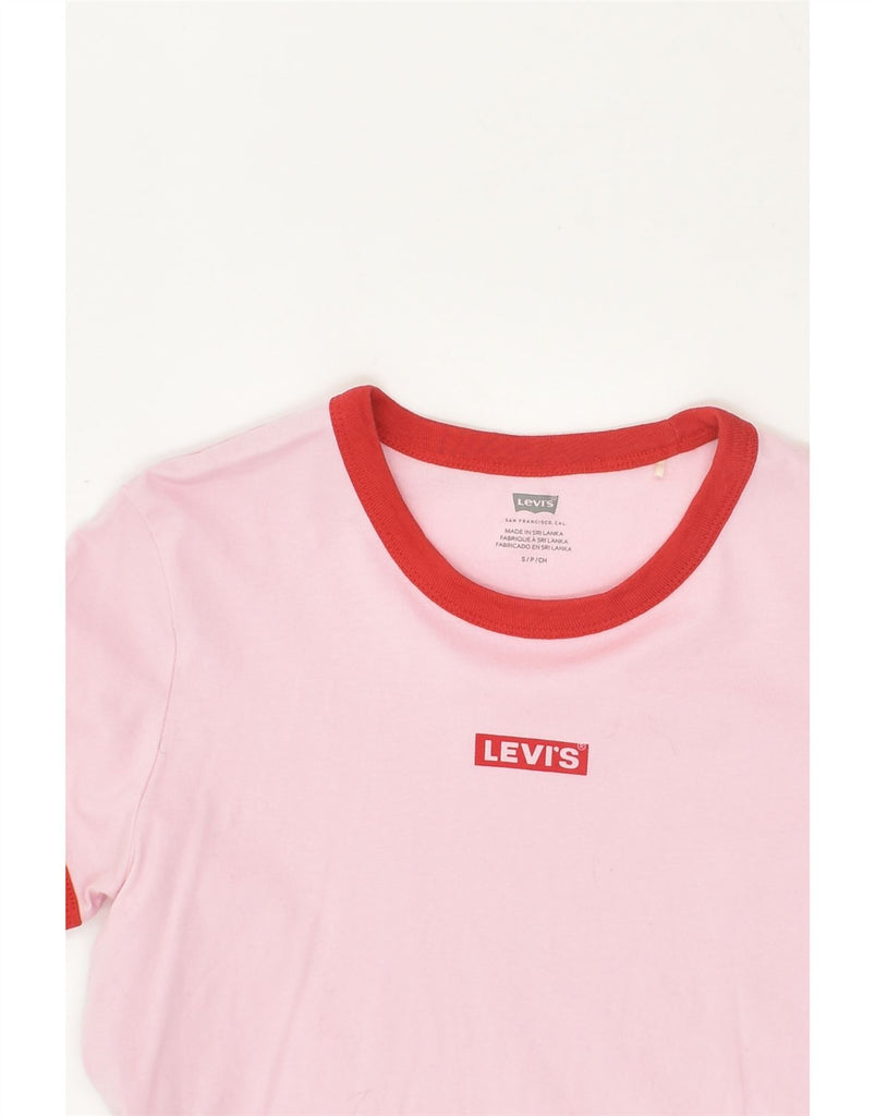 LEVI'S Womens Graphic T-Shirt Top UK 10 Small Pink | Vintage Levi's | Thrift | Second-Hand Levi's | Used Clothing | Messina Hembry 